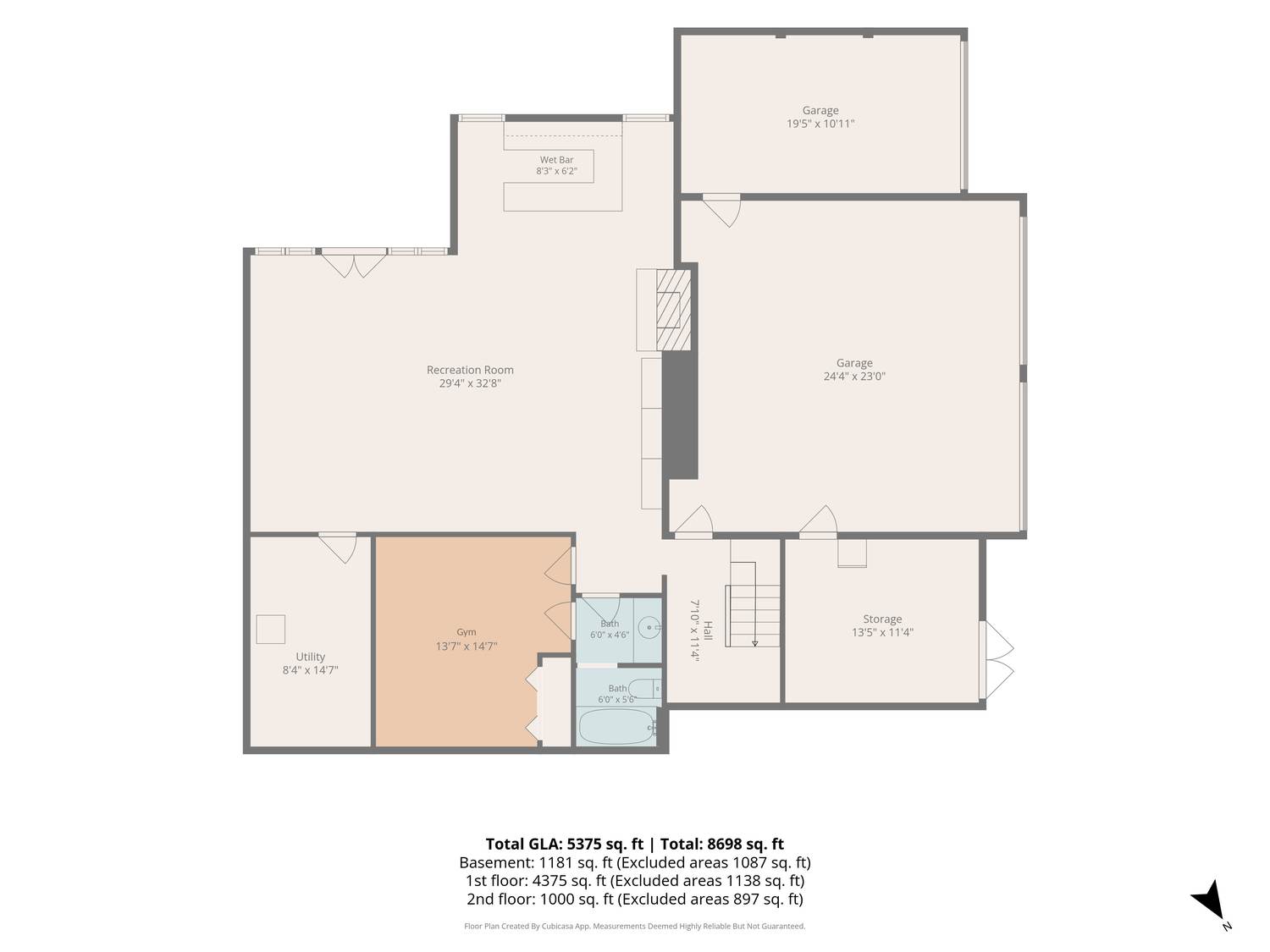 Terrace level floor plan
