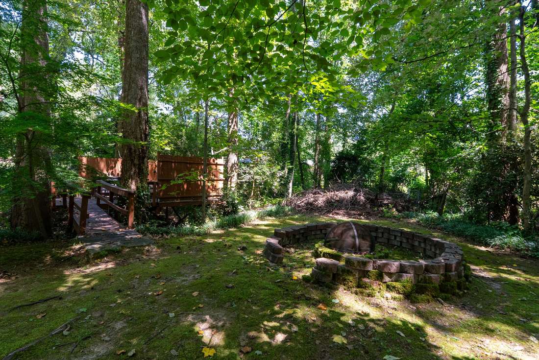 Fire pit clearing and the swing grove